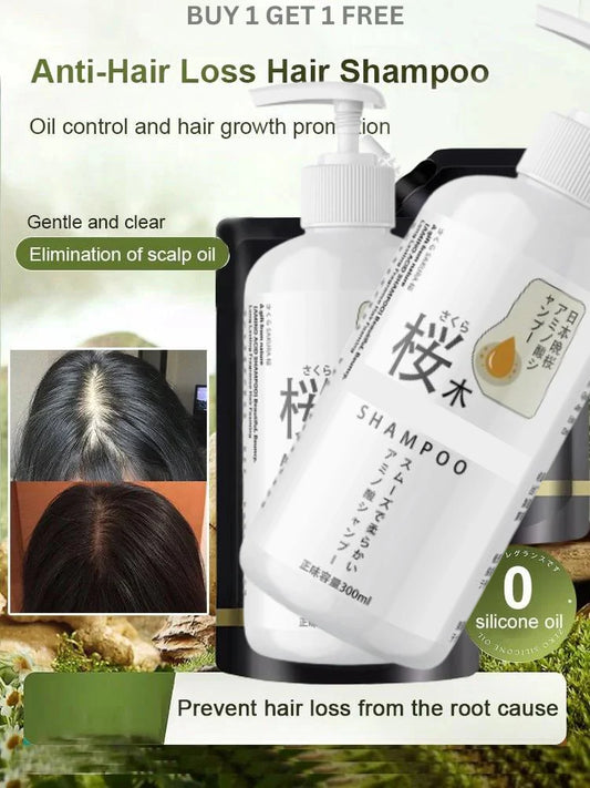 BUY 1 GET 1 FREE - Hot Sale Ginger Plant Extract Anti-Hair Loss Hair Shampoo